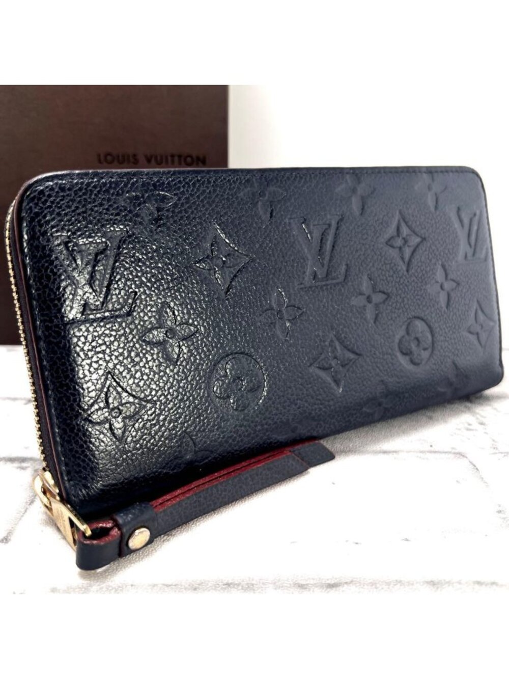 Louis Vuitton Empreinte Zippy Wallet Marine Rouge